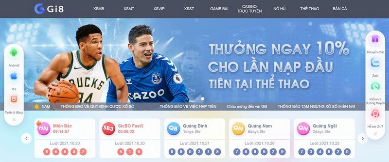 Cá cược thể thao tại Gi8 mang đến sự thăng hoa trong các giải đấu